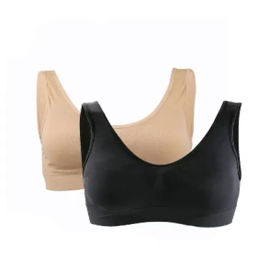 Allegra K Women Seamless Middle Impact Pocket Sport Bra image {7}