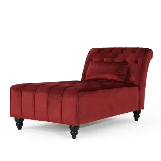 Rubie New Velvet Chaise Lounge - Christopher Knight Home image {5}