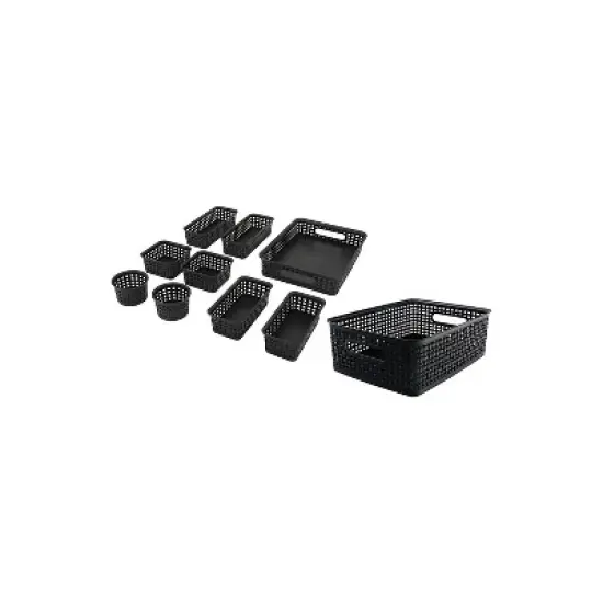 Advantus Thinkspace Plastic Weave Bins Plastic Bins 38398 image {1}