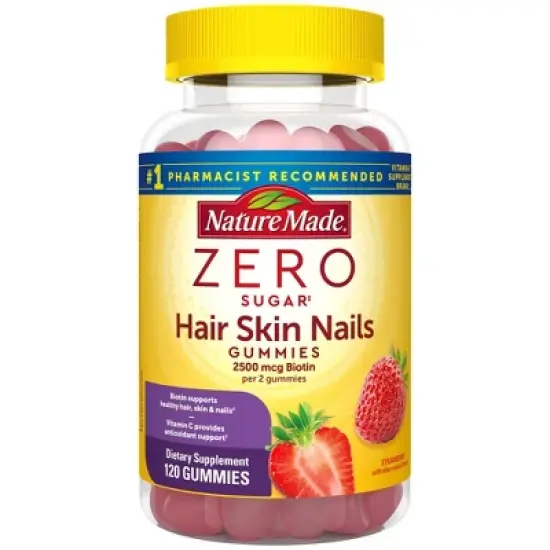 Nature Made Zero Sugar HSN Dietary Supplement Gummies - 120ct image {9}