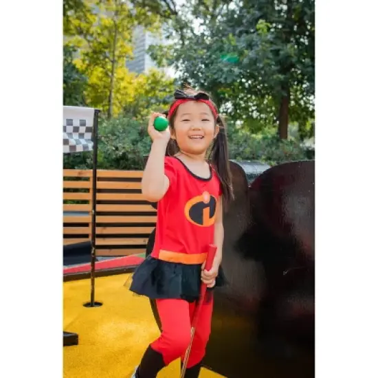 Disney Incredibles Violet Cosplay Costume T-Shirt Dress Leggings and Headband 3 Piece Set Newborn to Toddler image {5}