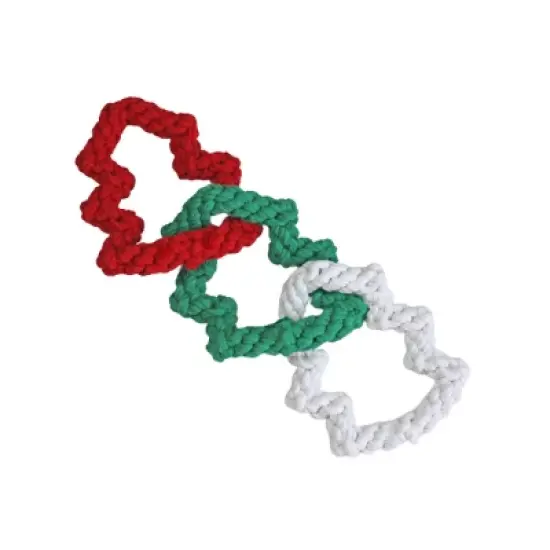Midlee Interlocking Christmas Tree Rope Dog Toy image {2}