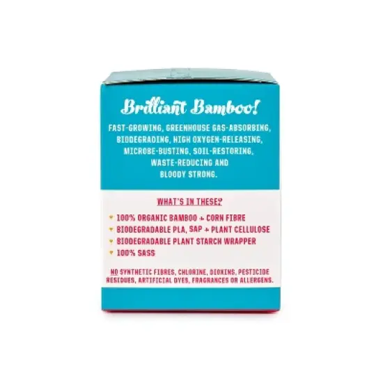 Flo Organic Bamboo Silky-Soft Ultra-Thin Absorbent Night with Wings Maxi Pads - 14ct image {2}