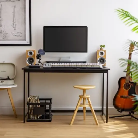 IRIS USA Simple Design Office Desk, Black image {3}