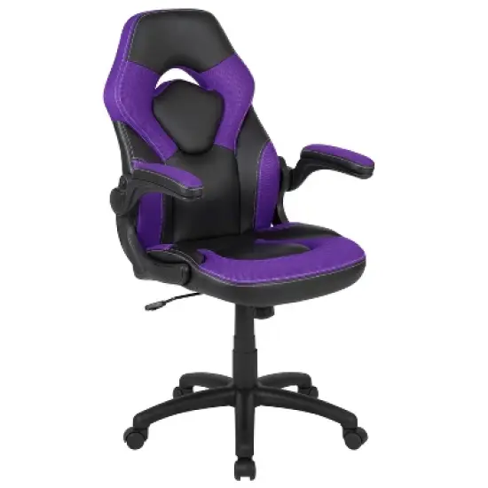 Emma and Oliver Gaming Racing PC Chair with Flip-up Arms image {22}
