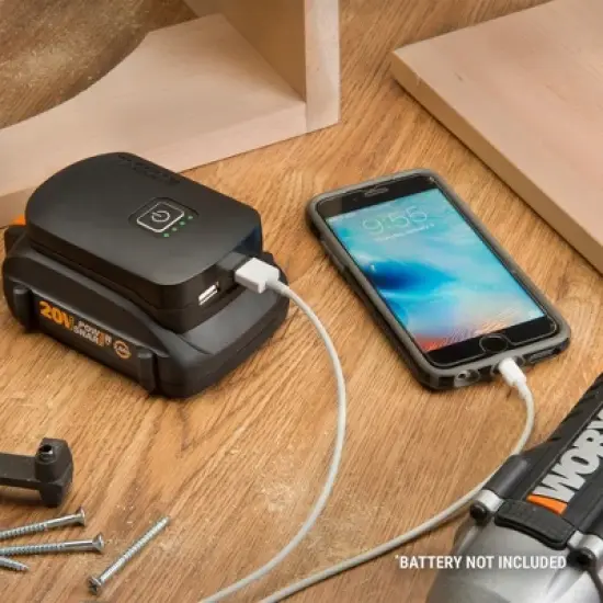 Worx WA3769 USB Charger Adapter for Worx Battery image {2}