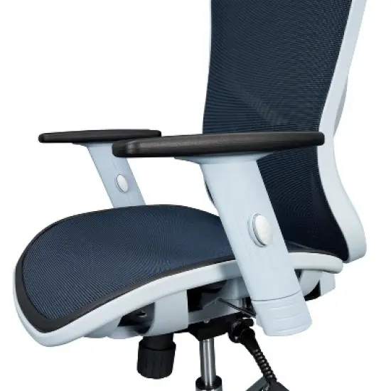 High Back Executive Mesh Office Chair Blue - Techni Mobili image {4}