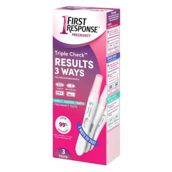 First Response Triple Check Pregnancy Test Kit - 3ct image {1}