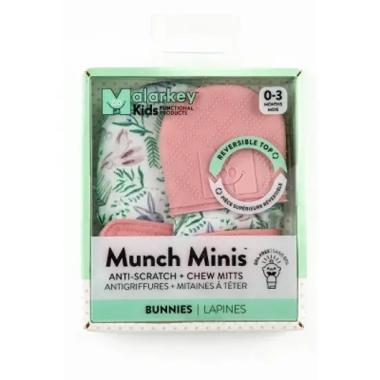Malarkey Kids Munch Mitt Mini's Anti Scratch & Teething Mittens - 2pk image {1}