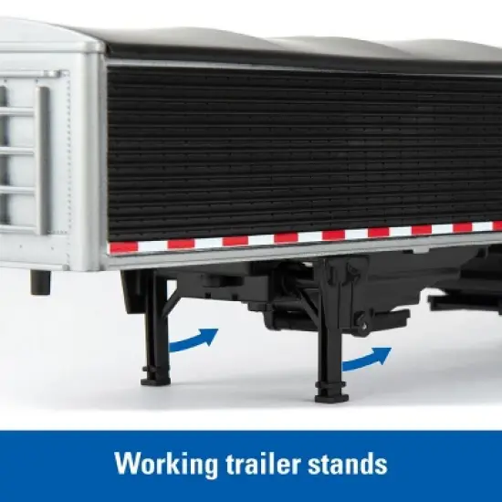 ERTL 1/32 Gray Freightliner 122SD Semi with Grain Trailer 47361 image {4}