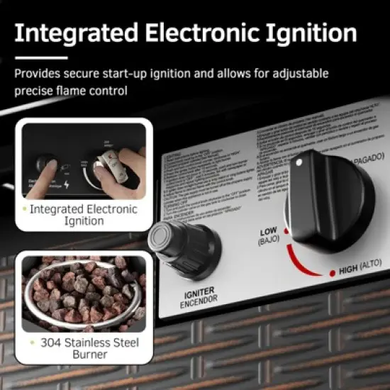 Gymojoy Outdoor Sofa Swivel Chairs with Fire Pit Table Patio Funiture Set image {14}