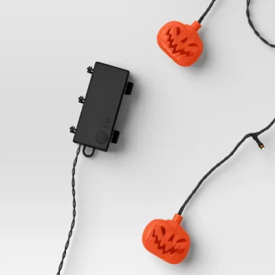 Die Cut Plastic Blow Mold Pumpkin Indoor Outdoor Icicle String Lights with Orange LEDs - Hyde and EEK! Boutique&trade; image {3}