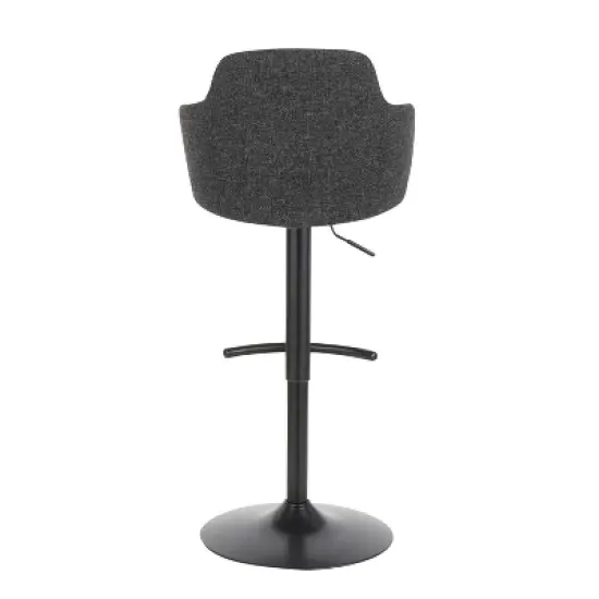 Set of 2 Boyne Industrial Upholstered Barstools Dark Gray - LumiSource image {3}