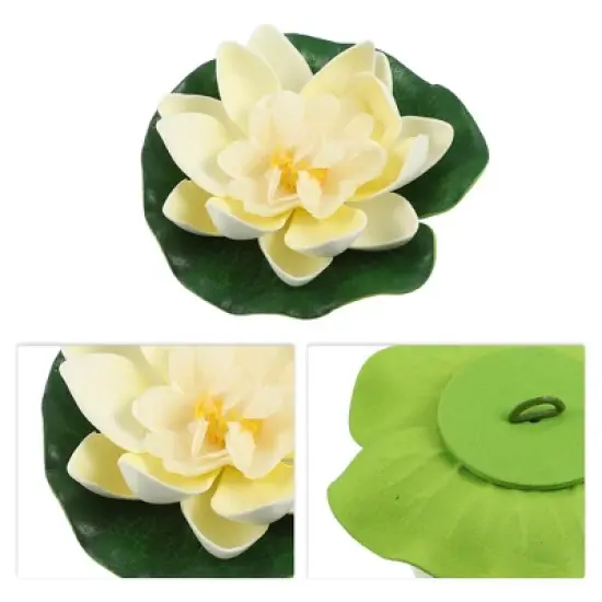 Unique Bargains Artificial Lotus Flowers for Garden Ponds Pool Decoration 3 Pcs image {2}