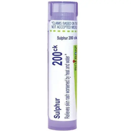 Sulphur 200CK by Boiron Homeopathic Single Medicine For First Aid  -  80 Pellet image {10}