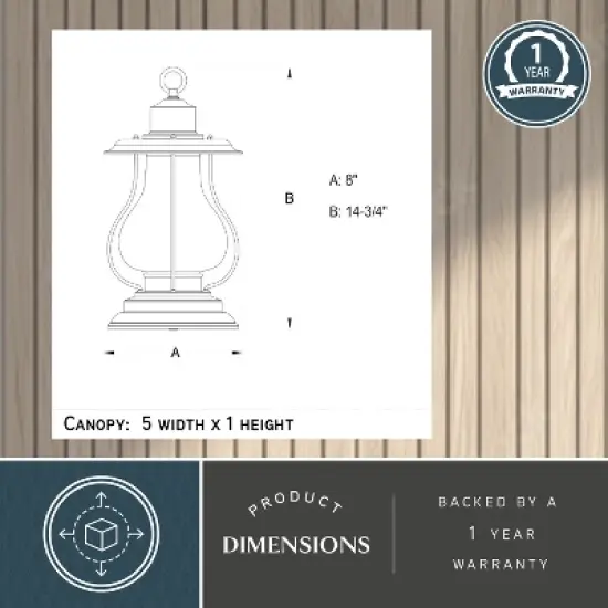 VAXCEL Dockside 1 Light Bronze Coastal Outdoor Lantern Pendant Clear Glass image {5}