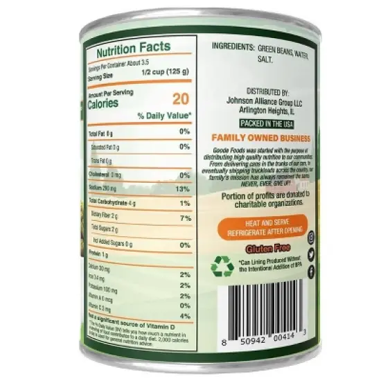 Goode Foods All Natural Cut Green Beans - 14.5oz image {1}