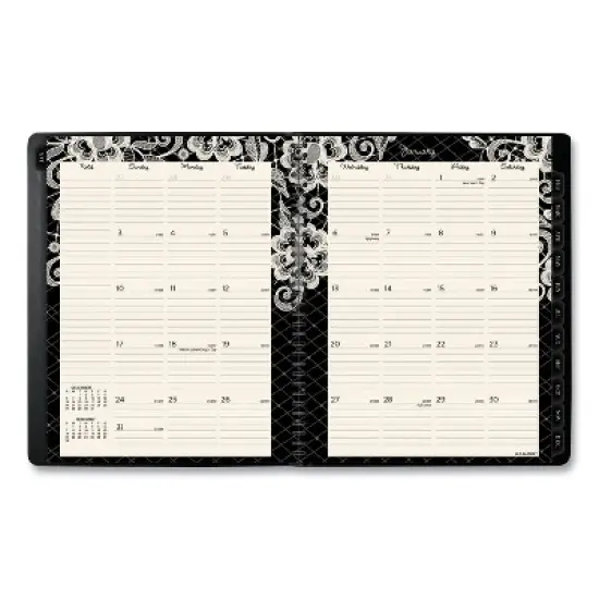 Lacey Weekly Block Format Professional Appointment Book, Lacey Artwork, 11 x 8.5, Black/White, 13-Month: Jan 2026 to Jan 2027 image {2}