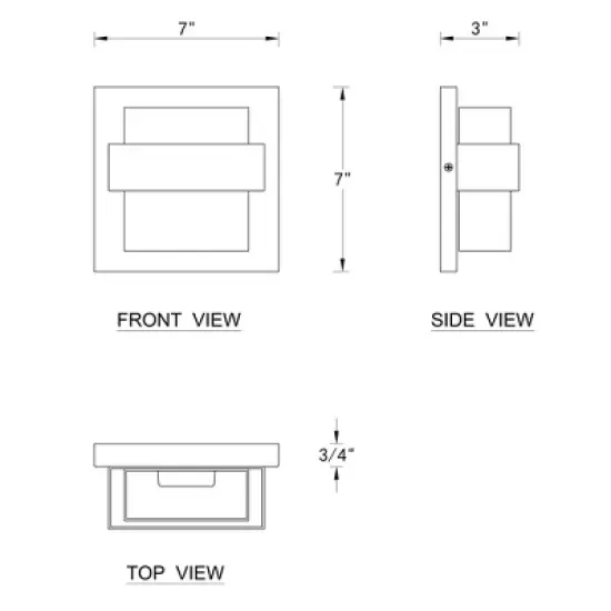 C Cattleya 2-Light Matte Black Aluminum LED Wall Light image {6}