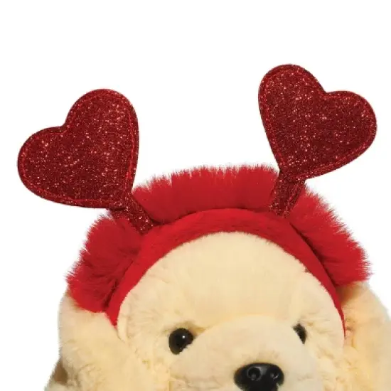 FAO Schwarz 12" Sparklers Toy Plush Labrador with Removable Red Heart Boppers image {6}