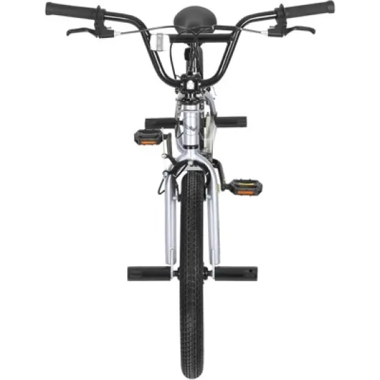 hykolity 20 inch BMX Bike Freestyle Cycling Trick Bicycle with 4 Pegs for Teenage Adults 7-18 Years Old Rider Height 48-68 inch V-Brake Silver image {7}