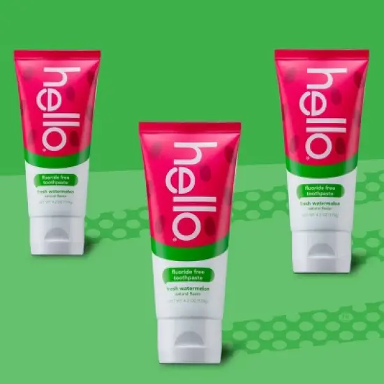 hello Kids' Watermelon Fluoride Free Toothpaste - 4.2oz/3pk image {4}