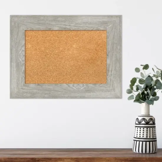 Amanti Art Dove Greywash Framed Corkboard, Natural Cork image {4}
