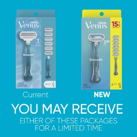 Venus Smooth Value Pack Razor - Handle + 6 Blade Refills image {8}