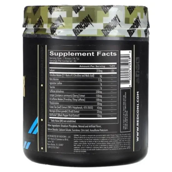 Redcon1 Total War, Pre-Workout, Blue Lemonade, 15.56 oz (441 g) image {1}