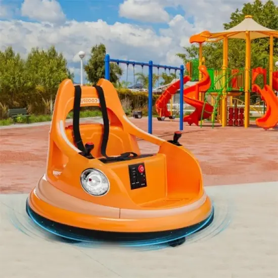 Toddlers Bumper Car, 12V Ride On Toy Car for Kids, Electric Ride On Car w/Remote Control, Baby Bumping Toy Car 2 Speeds, LED Lights, 360 Degree Spin image {2}