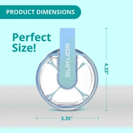 Sukuos Daily Use Round Pill Organizer 1 Pack, 4 Compartments, Portable Travel Pill Box, Medicine Container & Vitamin Holder image {3}