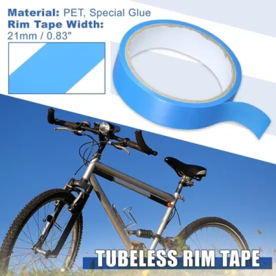 Unique Bargains Bike Wheel Tubeless Rim Tape 10m Length Blue image {1}