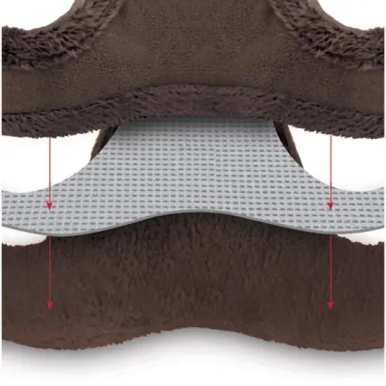 Voyager Step-In Plush Dog Harness for Small and Medium Dogs, Suede Plush, Chocolate, S image {3}