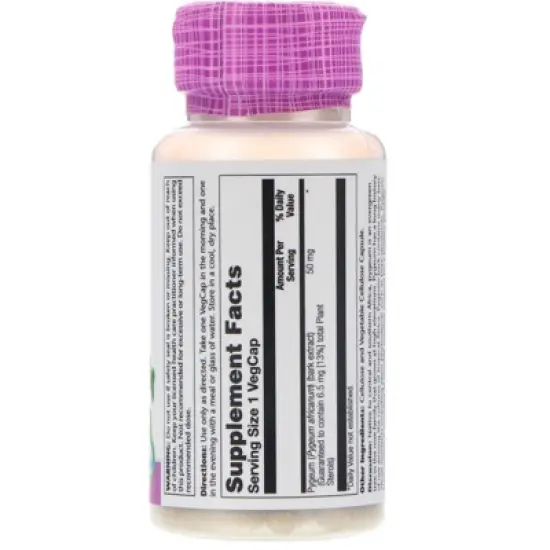 Solaray Pygeum, 50 mg, 60 VegCaps image {3}