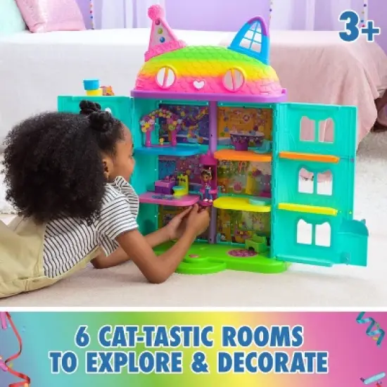 Gabby's Dollhouse 15pc Rainbow Themed Celebration Dollhouse image {3}