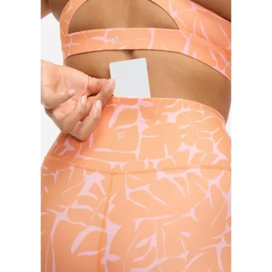 Peloton Women's Cadent High Rise Bike Short 7", Block Palm image {3}