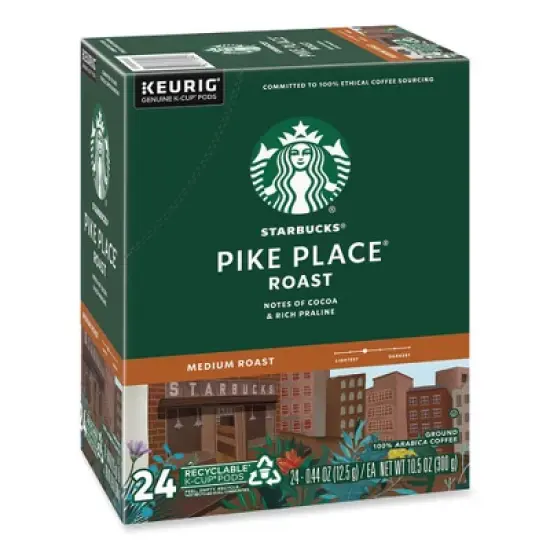 Starbucks Pike Place Coffee K-Cups Pack, 24/Box image {5}