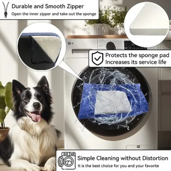 Artloge Luxury Pet Bed High-end Dutch Velvet Dog Bed Noble Pet Dog Cat Sofa Upholstered Cat Couch  with Washable Cover & Carved Headboard image {3}