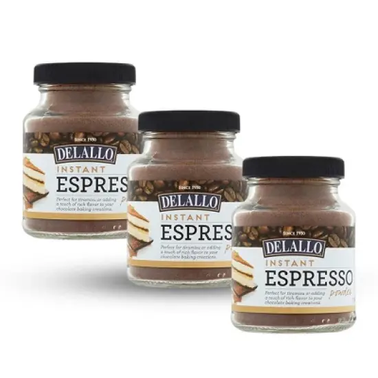 DeLallo Instant Espresso Powder, 1.94 Ounce Jar, 3 Pack, For Baking and Drinks,100% Dark Roast Coffee, Naturally Caffeinated, Non GMO image {9}