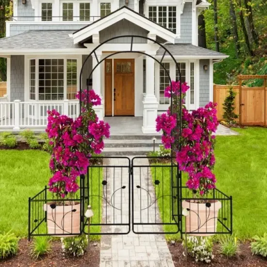 Dexmalle Metal Garden Arch with Gate image {1}