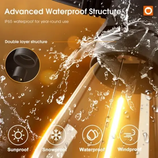 Itopfox 50FT LED Outdoor String Lights with Shatterproof Edison Bulbs, Weatherproof Strand for Patio, Garden, Commercial Grade Decorative Lighting image {2}