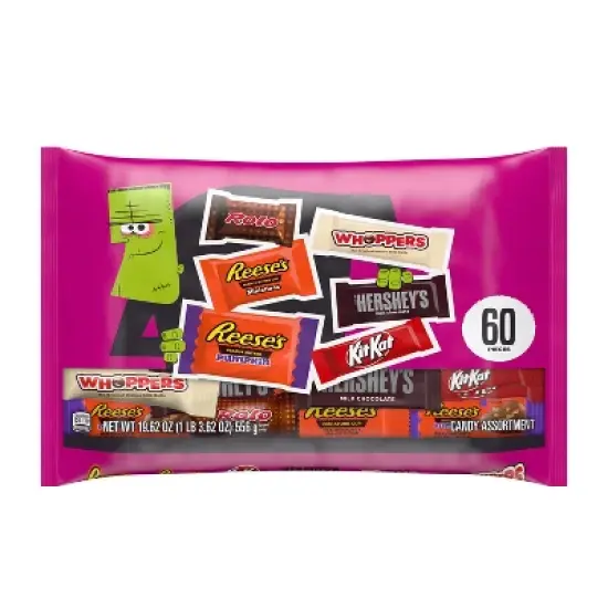 HERSHEY'S Chocolate Assorted Halloween Candy Miniatures - 19.62oz/60pc image {1}