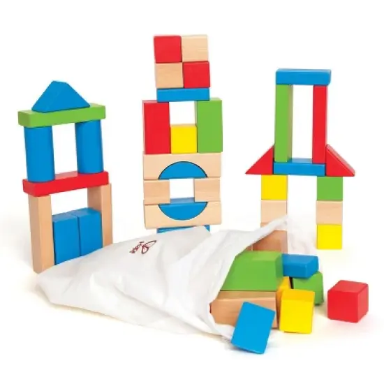 HAPE Natural & Color Maple Blocks - Set of 50 image {1}
