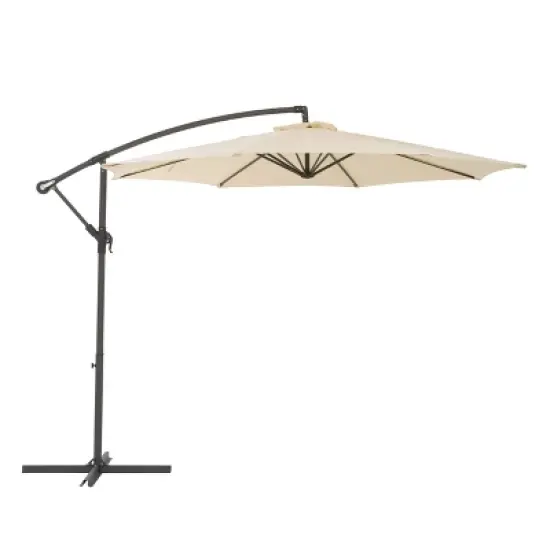 9.5' UV Resistant Offset Tilting Cantilever Patio Umbrella - CorLiving image {15}