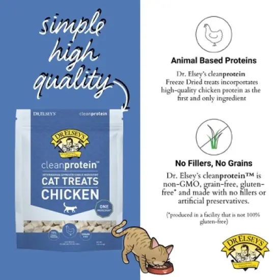 Dr. Elsey's Chicken Flavor Freeze-Dried Cat Treats - 2oz image {2}