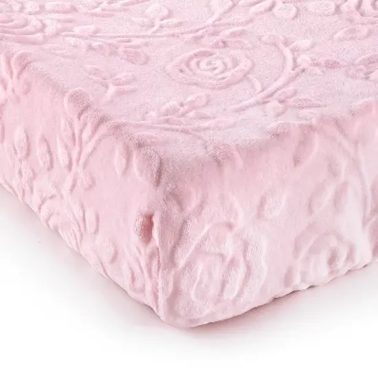 Blush Flower & Ivory Ogee 2pk Changing Pad Cover - Levtex Baby image {2}