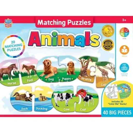 MasterPieces Kids Games - Educational Animals Matching Puzzle Matching Game image {1}