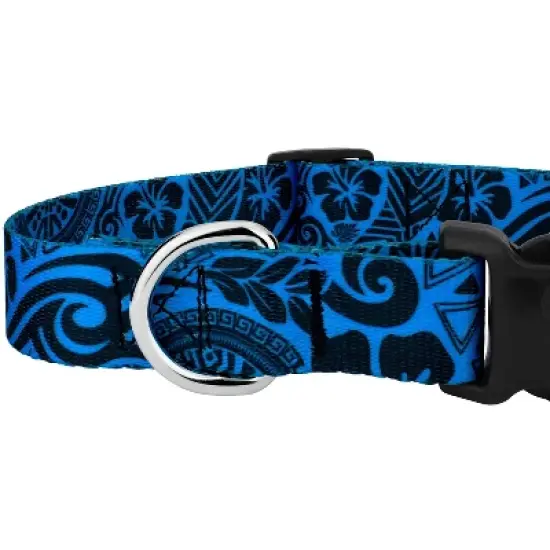 Country Brook Petz Deluxe Blue Polynesian Dog Collar and Leash image {3}