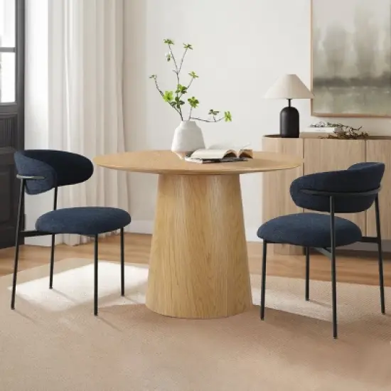 Merida Dining Chair Set of 2, Simple Design Armless Side Chairs with Metal Legs for Kitchen, Dining Room & Living Space-Maison Boucle image {9}