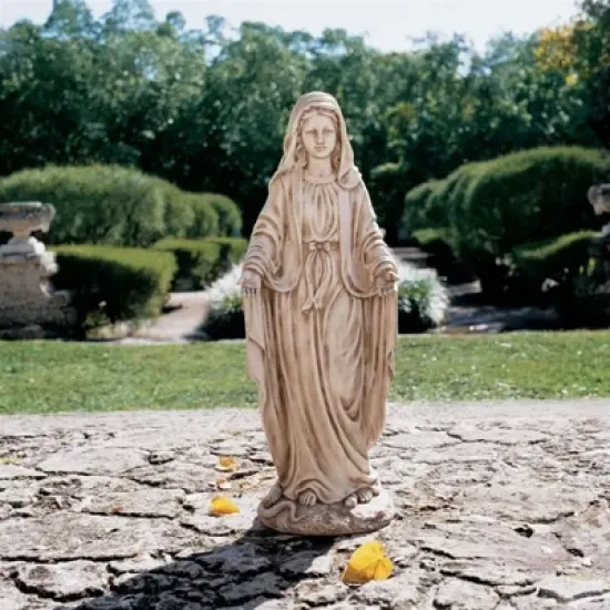Design Toscano Madonna, Blessed Mother Large-Scale Garden Statue - Large, Off-White image {1}